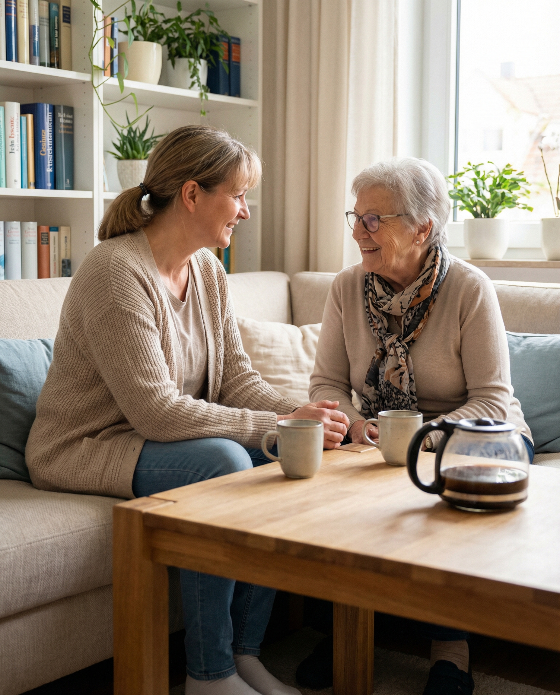 Persönliches Beratungsgespräch mit einer Seniorin